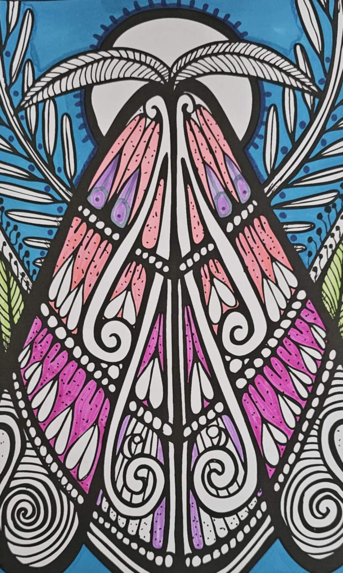 Spirit Matters — colouring book cover illustration from The Art of Balanced Self-Care